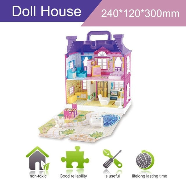 DIY Doll House With Furniture Miniature House