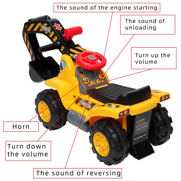ZOKOP SF311-36G 36 Inch Kid Ride-on Excavator Toys With Remote Control