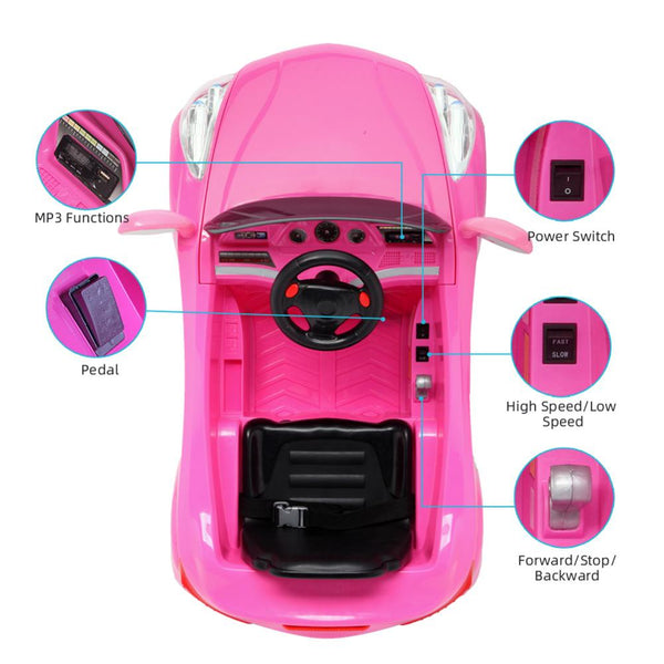 Children's Pink Electric Double Drive Electric Car