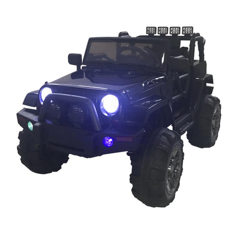 12V Battery Powered Remote Control Electric RC Ride On Jeep LED Lights MP3