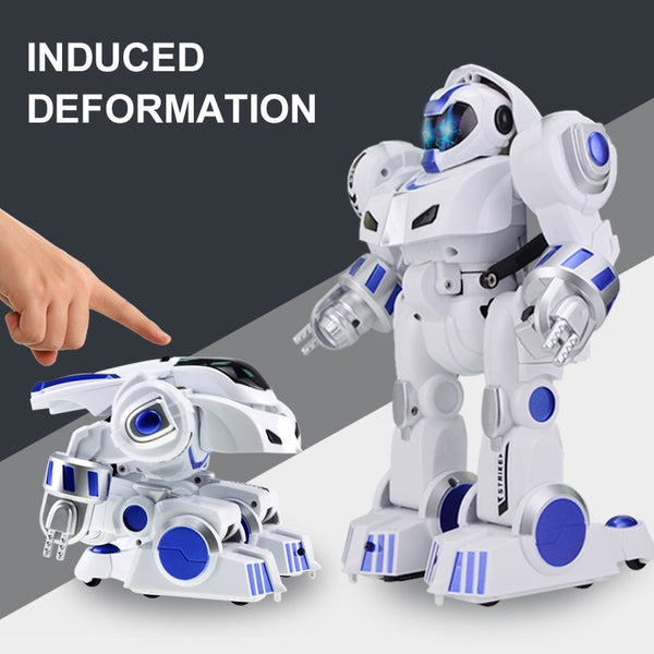 2.4G Remote Control Deformation Robot  Intelligent Programming  Song Mode English Teaching  Children's Toys Christmas Gift