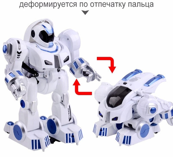 2.4G Remote Control Deformation Robot  Intelligent Programming  Song Mode English Teaching  Children's Toys Christmas Gift