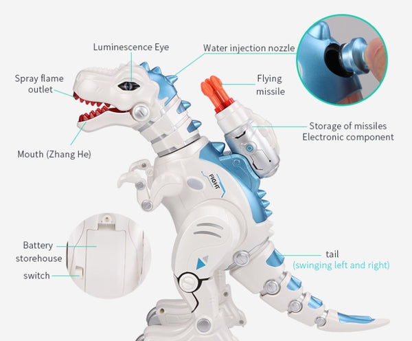 Robot Dinosaur Toy with RC Simulation Spray Flame