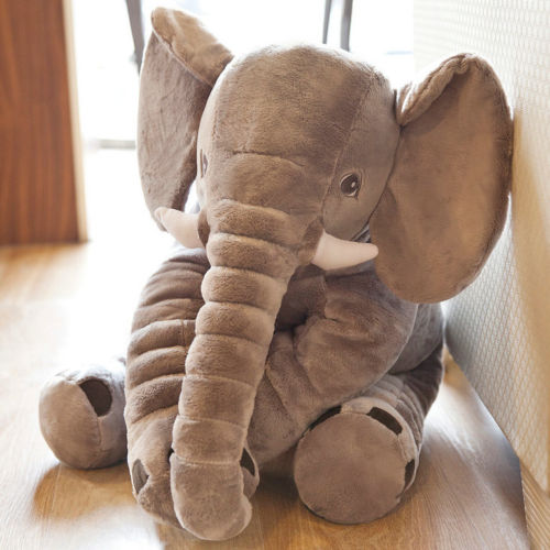 Soft Plush Stuffed Elephant Cushion